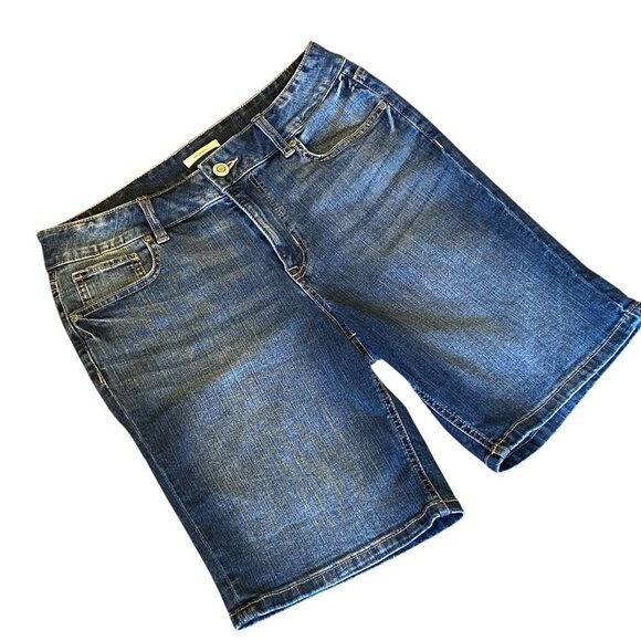 Maurices M Jeans Denim Bermuda Shorts Sz 12 (34x9") #162R - Picture 1 of 8